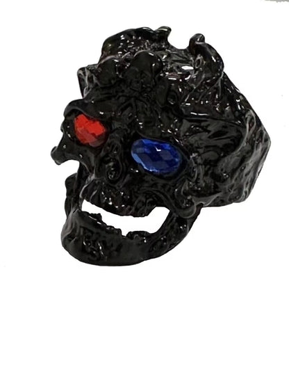 Retro Skull Alloy Plating Halloween Unisex Open Rings