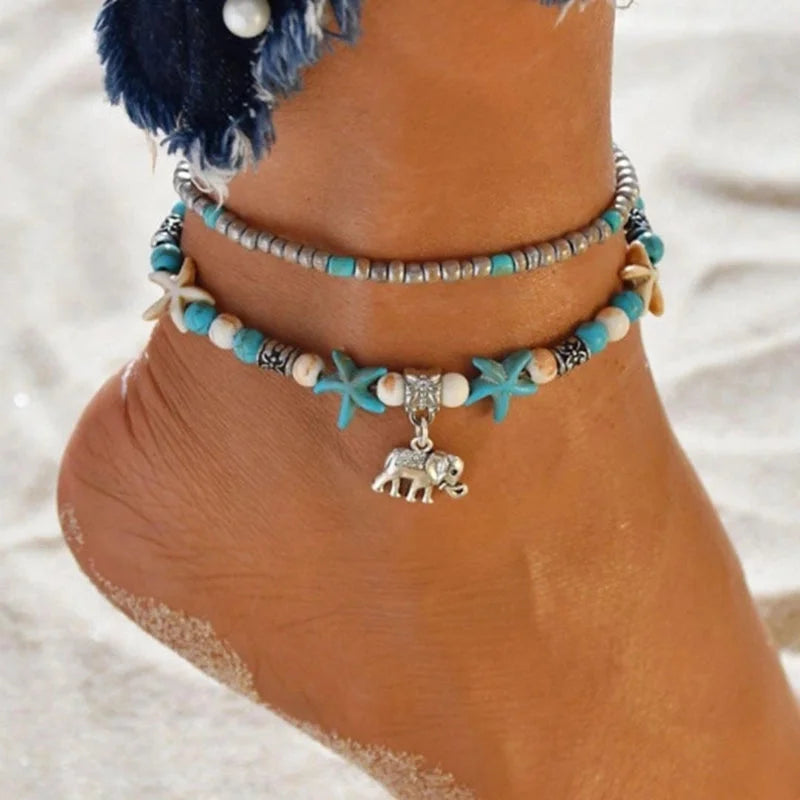 1 Piece Tongue Rings Marine Style Starfish Shell Alloy Plastic Glass