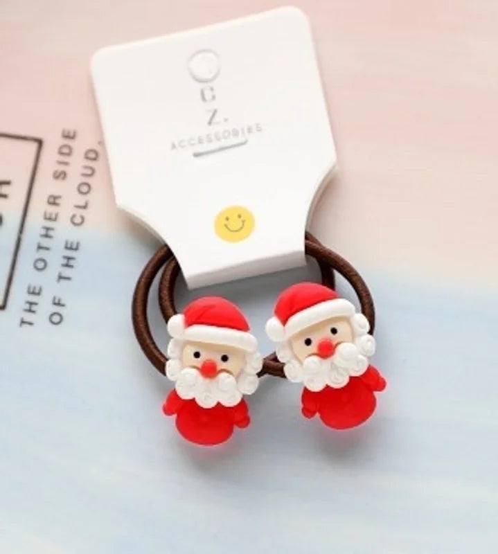 Christmas Fashion Children Unisex Cartoon Character Arylic Handmade Hair Tie