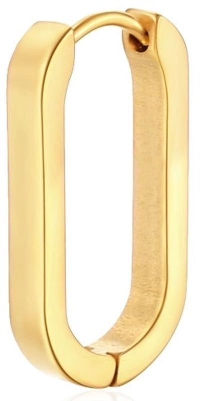 1 Piece Fashion Square Star Heart Shape 201 Stainless Steel 18K Gold Plated Earrings