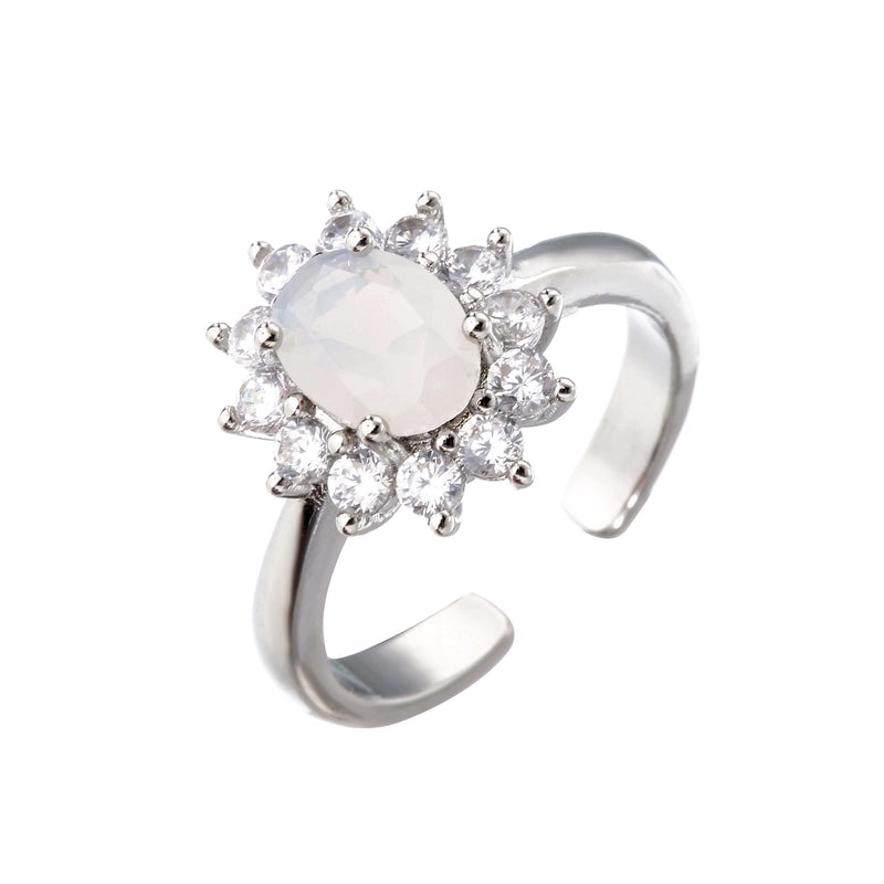 Copper Plating Water Droplets Zircon Copper Rings