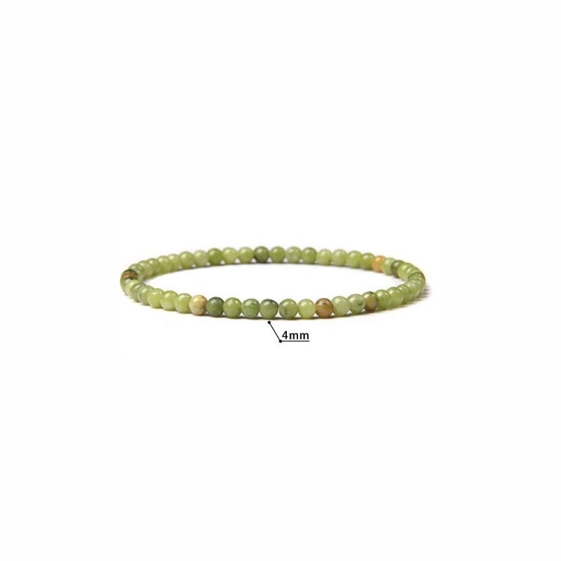 1 Piece Minimalist Round Natural Stone Beaded Bracelets