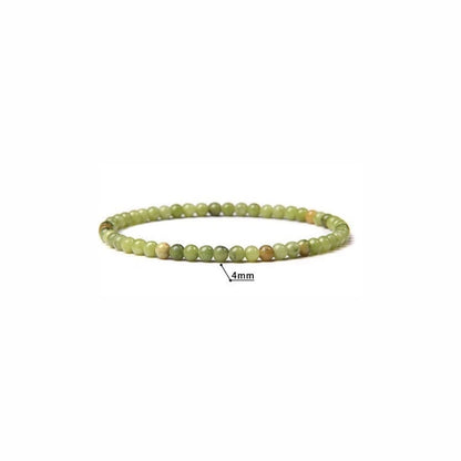 1 Piece Minimalist Round Natural Stone Beaded Bracelets