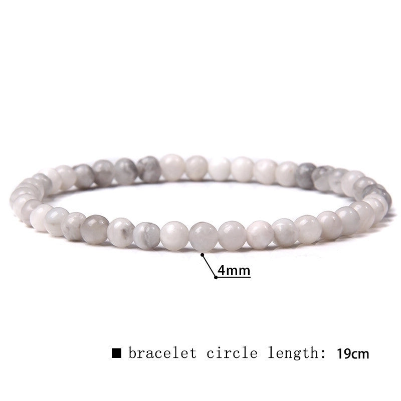 Minimalist Marble Natural Stone Beaded Bracelets