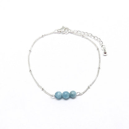 Minimalist Classic Style Geometric Stainless Steel Natural Stone Bracelets