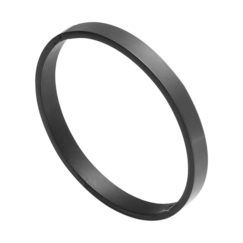 Minimalist Solid Color Stainless Steel Gold Plated Bangle In Bulk