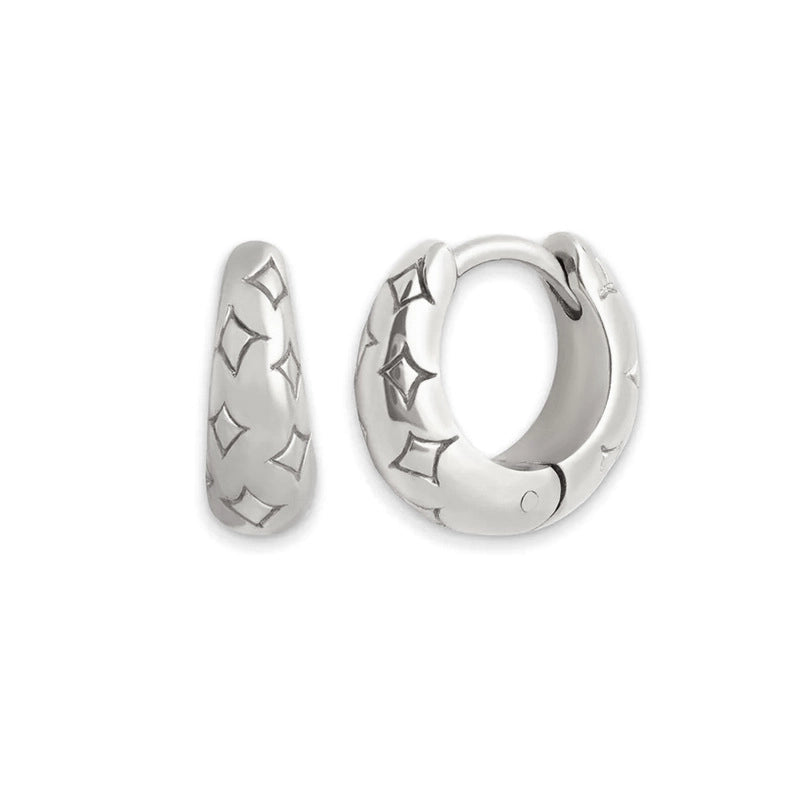 1 Pair Retro Round Copper Zircon Hoop Earrings