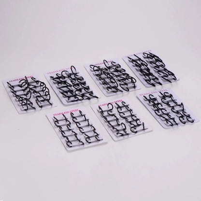 A Pack Of 12 Pairs Minimalist Classic Style Geometric Round 304 Stainless Steel Hoop Earrings