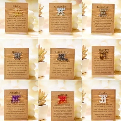 Minimalist Geometric Natural Stone Bracelets In Bulk