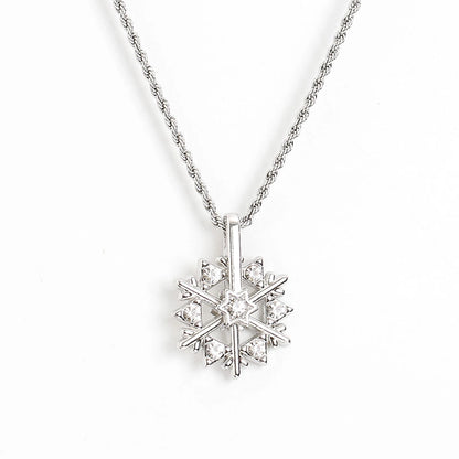 Streetwear Snowflake Alloy Titanium Steel Christmas Unisex Pendant Necklace