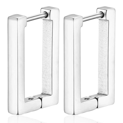 1 Piece Fashion Square Star Heart Shape 201 Stainless Steel 18K Gold Plated Earrings