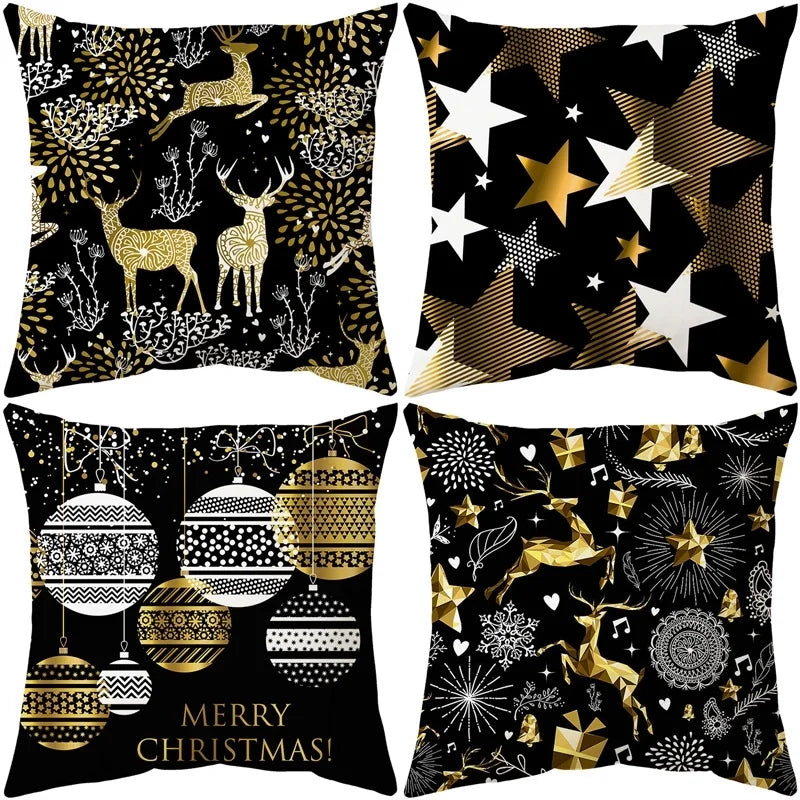 Classical Letter Short Plush Throw Pillow