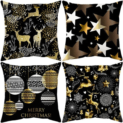 Classical Letter Short Plush Throw Pillow