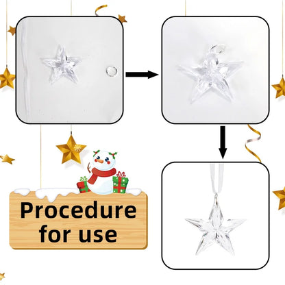 Christmas Shiny IG Style Snowflake Plastic Party Festival Hanging Ornaments Decorations Hanging Ornaments