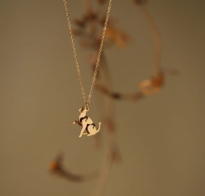 Minimalist Solid Color 304 Stainless Steel Titanium Steel 18K Gold Plated Plating Pendant Necklace