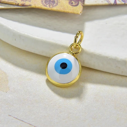 Fashion Devil\'s Eye Copper Enamel Pendant Necklace