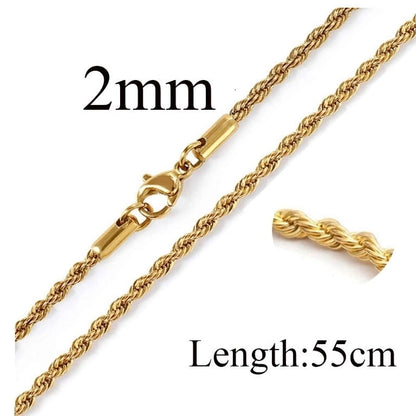 Titanium Steel Minimalist Waves Plating Necklace