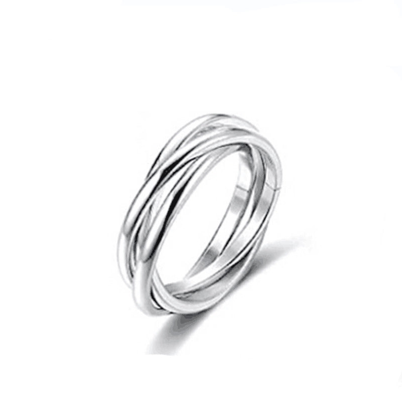 New Fashion Anti-anxiety Rotating Titanium Steel Decompression Couple Ring