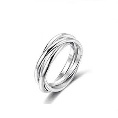 New Fashion Anti-anxiety Rotating Titanium Steel Decompression Couple Ring