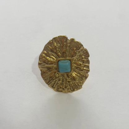 Modern Style Classic Style Flower 304 Stainless Steel Plating Open Rings