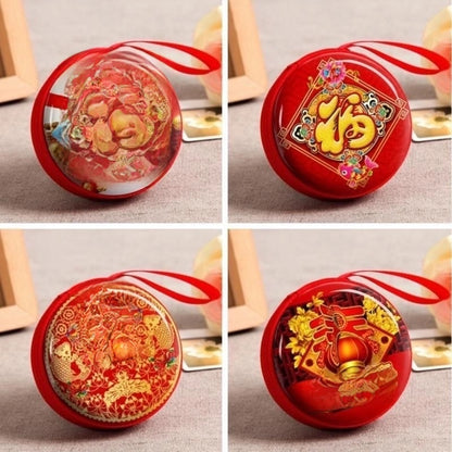 Unisex Santa Claus Tinplate Zipper Coin Purses