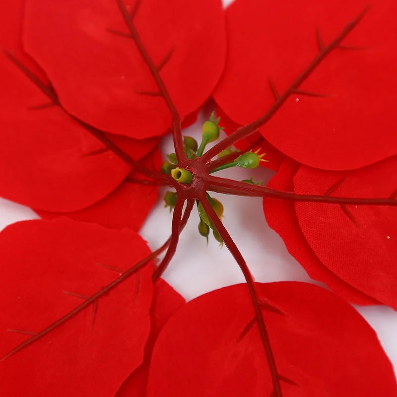 Simulation Christmas Flower Christmas Decoration Poinsettia Fake Flower AliExpress Artificial Flower Christmas Tree Decorations