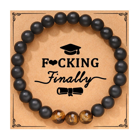 Hot Men's Beaded Bracelet Natural Tiger Eye Stone Frosted Stone Bracelet Christmas Father's Day Bracelet