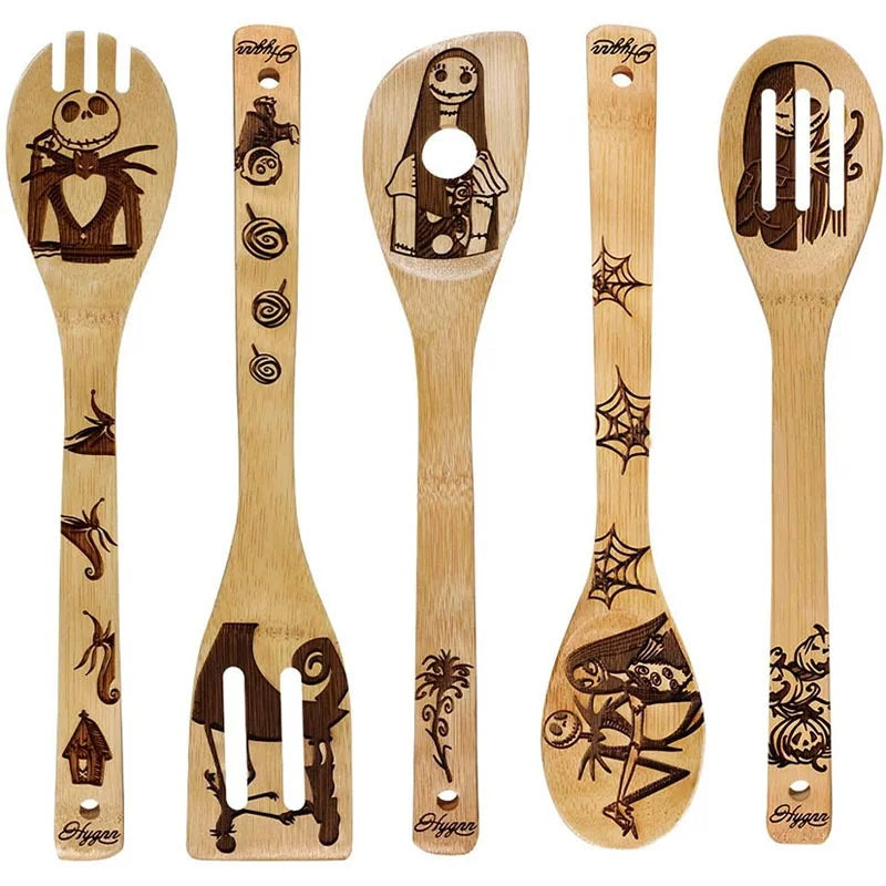 Minimalist Animal Letter Bamboo Shovel Kit 5 Pieces Set