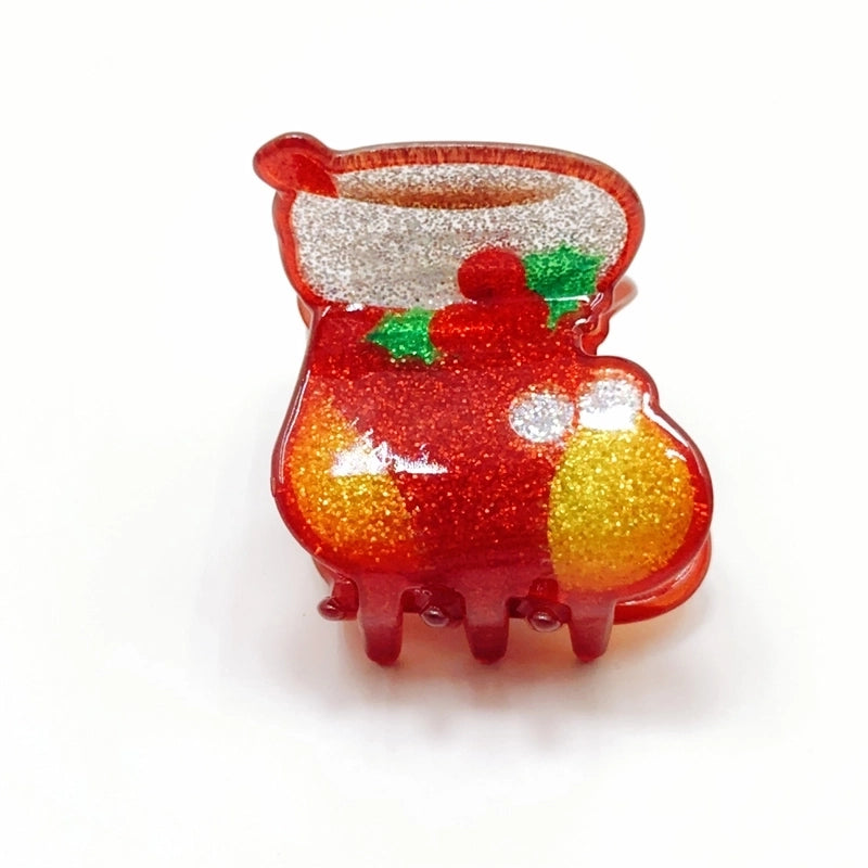 Christmas Minimalist Women's Christmas Tree Santa Claus Arylic Hair Claws