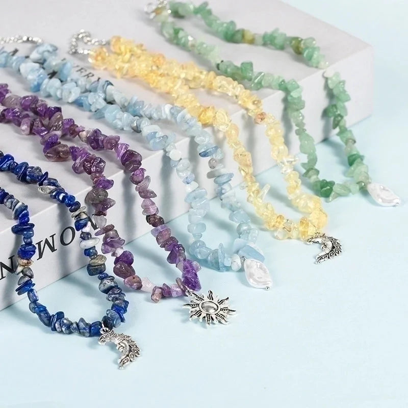 Fashion Geometric Crystal Beaded Necklace