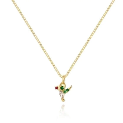 Cartoon Style Cartoon Character Copper Plating Inlay Zircon 18k Gold Plated Pendant Necklace