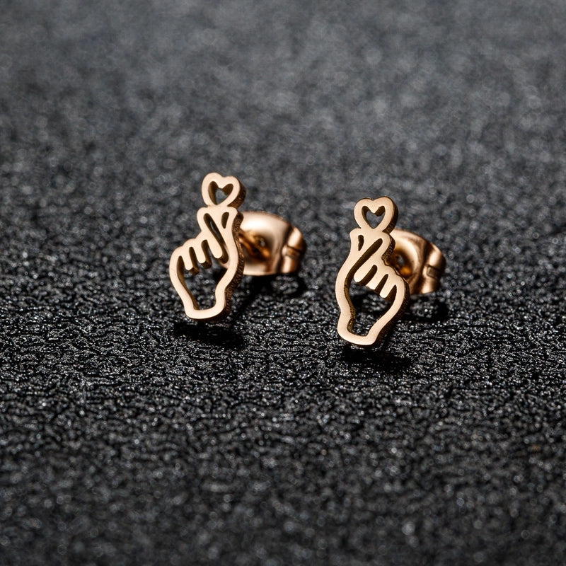 1 Pair Christmas Sweet Minimalist Snowflake Irregular Polishing Plating 304 Stainless Steel 18K Gold Plated Ear Studs