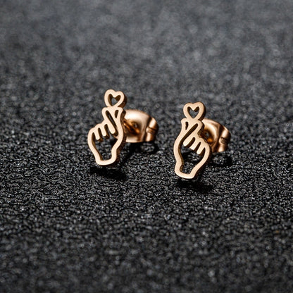 1 Pair Christmas Sweet Minimalist Snowflake Irregular Polishing Plating 304 Stainless Steel 18K Gold Plated Ear Studs