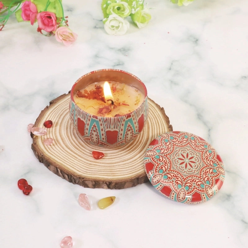 Christmas Fashion Santa Claus Contrasting Colors Flower Wax Metal