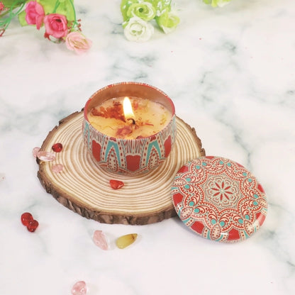 Christmas Fashion Santa Claus Contrasting Colors Flower Wax Metal