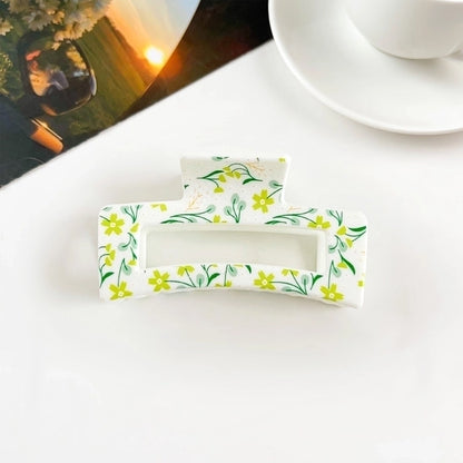 Halloween Minimalist Commute Women's Pumpkin Flower Checkered Plastic Hair Claws