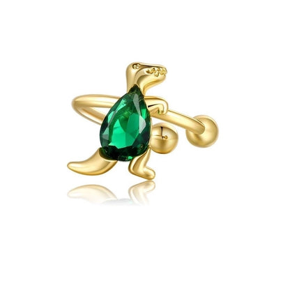 Fashion Dinosaur Copper Artificial Gemstones Earrings