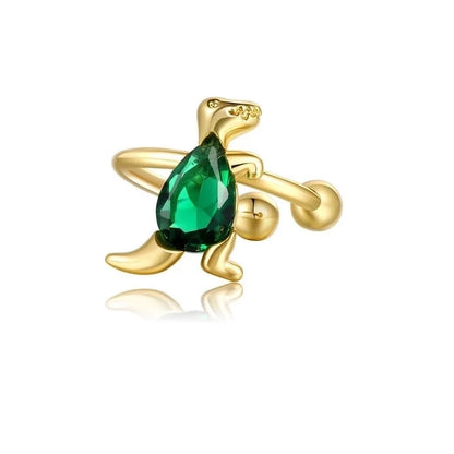 Fashion Dinosaur Copper Artificial Gemstones Earrings