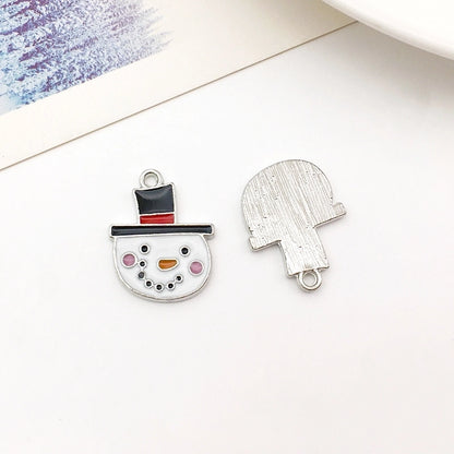 1 Piece 16 * 21mm 18 * 20mm 18 * 21mm Alloy Snowman Snowflake Elk Pendant Jewelry Accessories