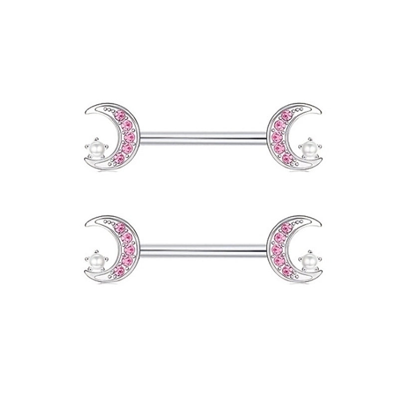 1 Pair Nipple Rings & Studs Minimalist Geometric Heart Shape 304 Stainless Steel Copper Plating Nipple Rings & Studs