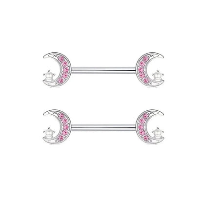 1 Pair Nipple Rings & Studs Minimalist Geometric Heart Shape 304 Stainless Steel Copper Plating Nipple Rings & Studs