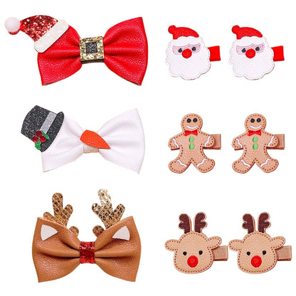 Christmas Cute Santa Claus Gingerbread Bow Knot Glittering Powder GREAT Party Accessories