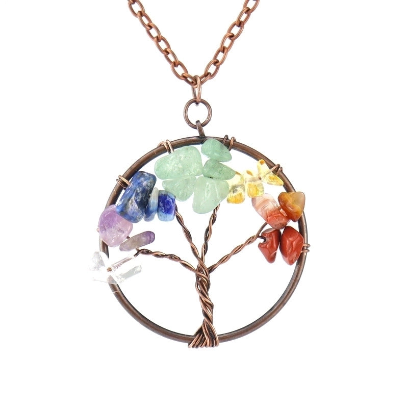 Retro Tree Agate Plating Pendant Necklace 1 Piece