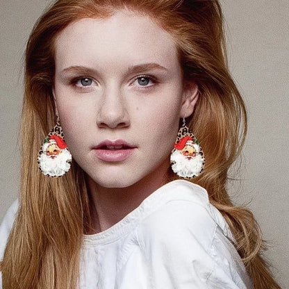 1 Pair Cartoon Style Cartoon Character Printing Wood Drop Earrings