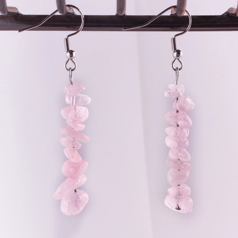 Fashion Irregular Natural Stone Handmade Drop Earrings 1 Pair