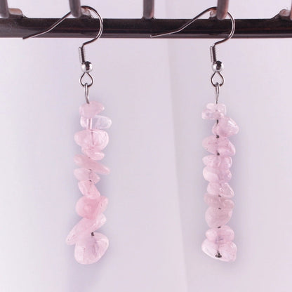 Fashion Irregular Natural Stone Handmade Drop Earrings 1 Pair