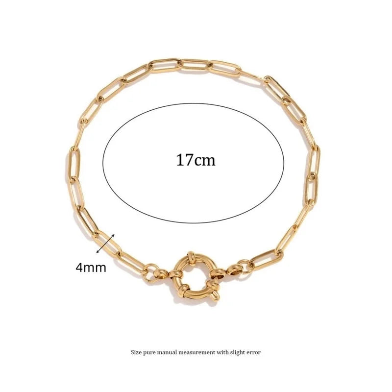Minimalist Classic Style Solid Color 304 Stainless Steel Bracelets In Bulk