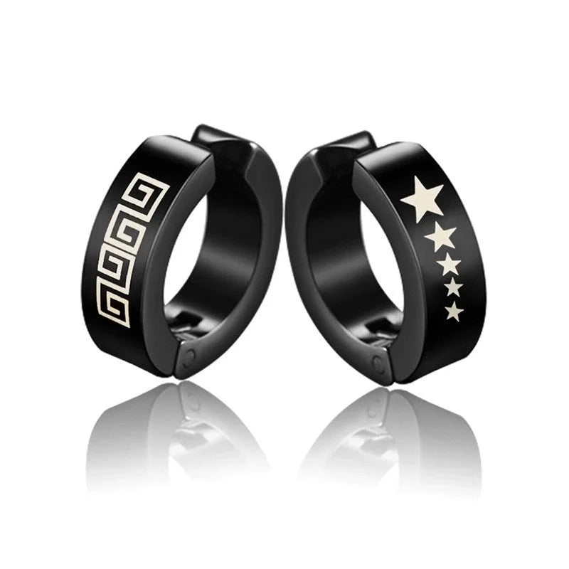 Fashion U Shape Titanium Steel Earrings Plating Stainless Steel Earrings 1 Piece