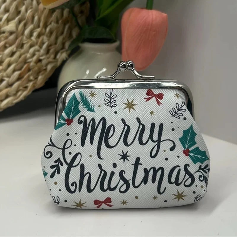 Unisex Animal Santa Claus Snowman Pu Leather Buckle Coin Purses