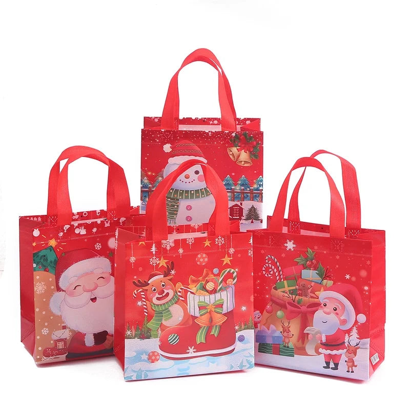 Christmas Nordic Style Santa Claus Snowman Nonwoven Christmas Party Gift Wrapping Supplies Gift Bags